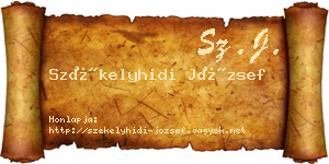 Székelyhidi József névjegykártya