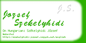 jozsef szekelyhidi business card
