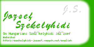 jozsef szekelyhidi business card